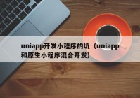uniapp开发小程序的坑（uniapp和原生小程序混合开发）